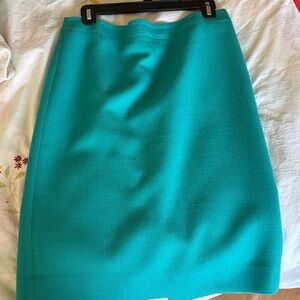 Turquoise blue size 8 J.Crew, pencil skirt in wool